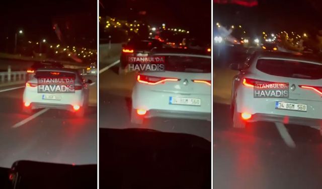 İstanbul'da makas terörü! Trafiği böyle tehlikeye attı