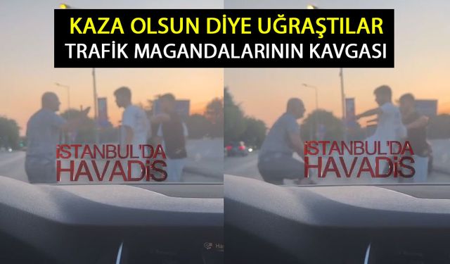 Magandalar trafiği birbirine kattı!