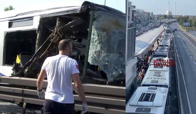 İstanbul Küçükçekmece'de metrobüs kazası!