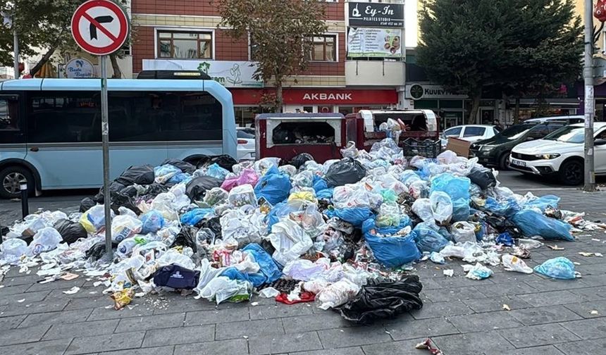 İstanbul'da 4 ilçede grev! Caddeler ve sokaklar çöple doldu taştı