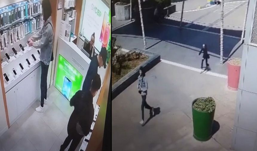 Pendik’te cep telefonu hırsızlığı kamerada!