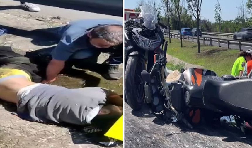 İki motosiklet refüje savruldu! Kağıthane'de korkunç kaza