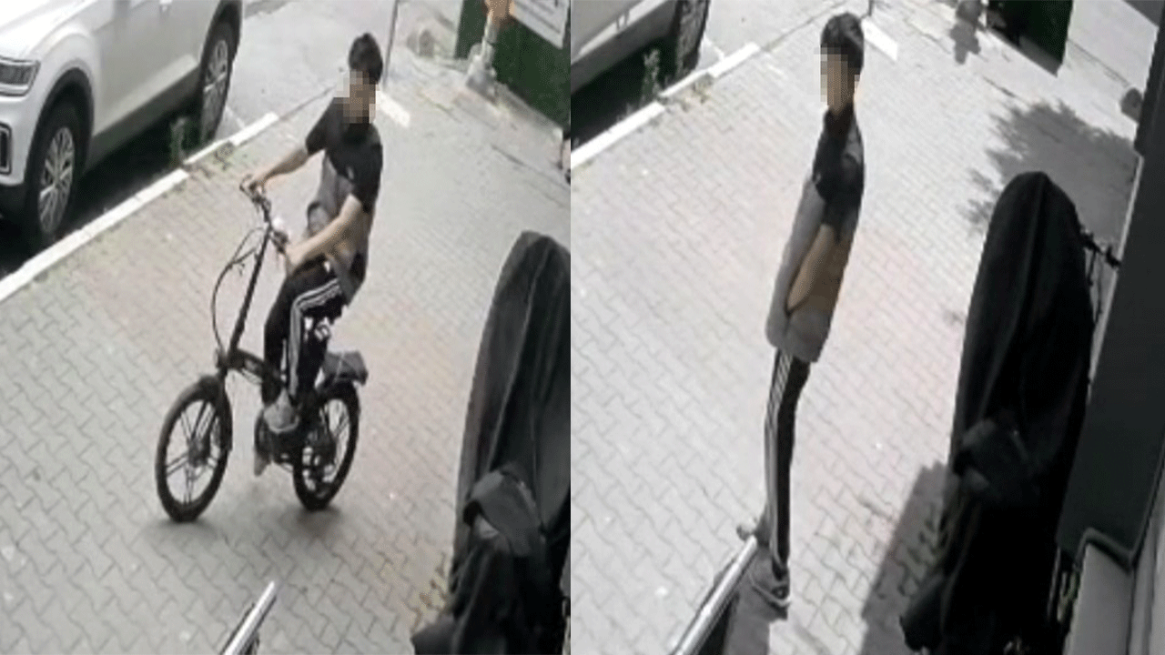 Sultangazi'de bisiklet  hırsızlığı! Kendi bisikleti gibi alıp gitti