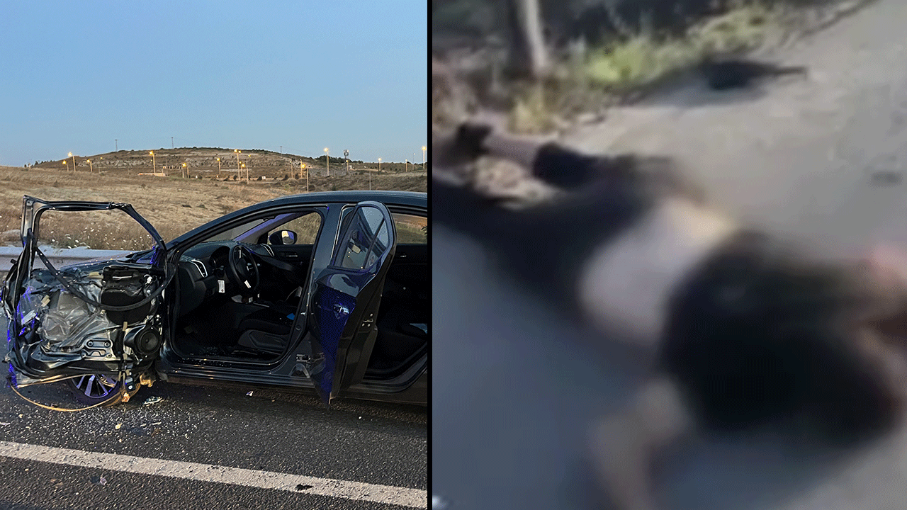 Emniyet şeridinde feci kaza! Metrelerce sürüklendi