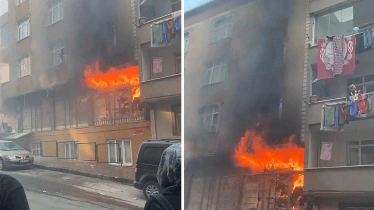 Kırtasiyede çıkan yangın binayı sardı! 3 dairede hasar