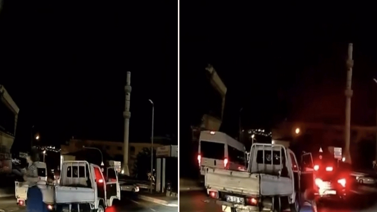 Başakşehir'de korku dolu anlar! Kamyonetten atlayan kadını silahla kovaladı