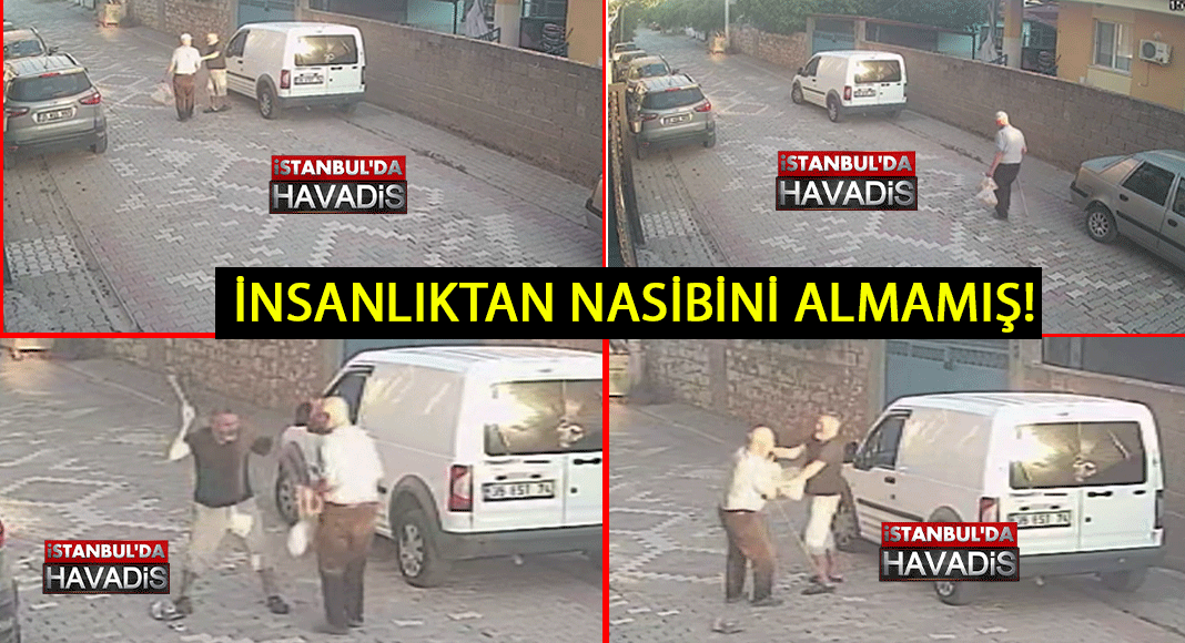 Bu nasıl vicdansızlık? Ekmek toplayan yaşlı adamı darbetti